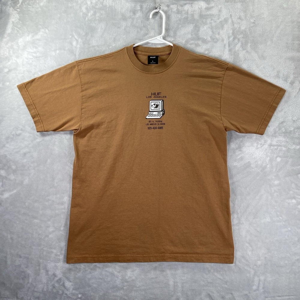 HUF T-Shirt men's Large Graphic Tee Short Sleeve Skateboarding Los Angeles Store